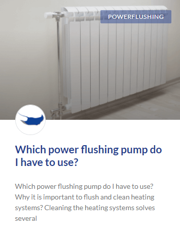 which power flushing pump do I have to use