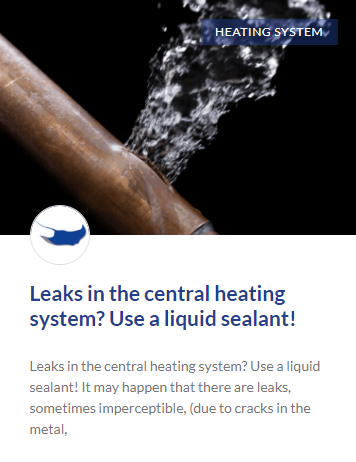 Leaks in the central heating system